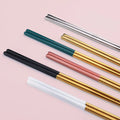 Luxury Korean Design 18/10 Stainless Steel Chopsticks Set Titanium Chopsticks Flatware for Sushi and Japanese Cuisine