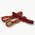 3mm Round Nylon Waterproof Waxed Shoelaces for Business Leather Shoes