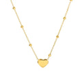 GT Hot Sale Heart Stainless Steel Ball Beads Korean Clavicle Chain Necklace for Women