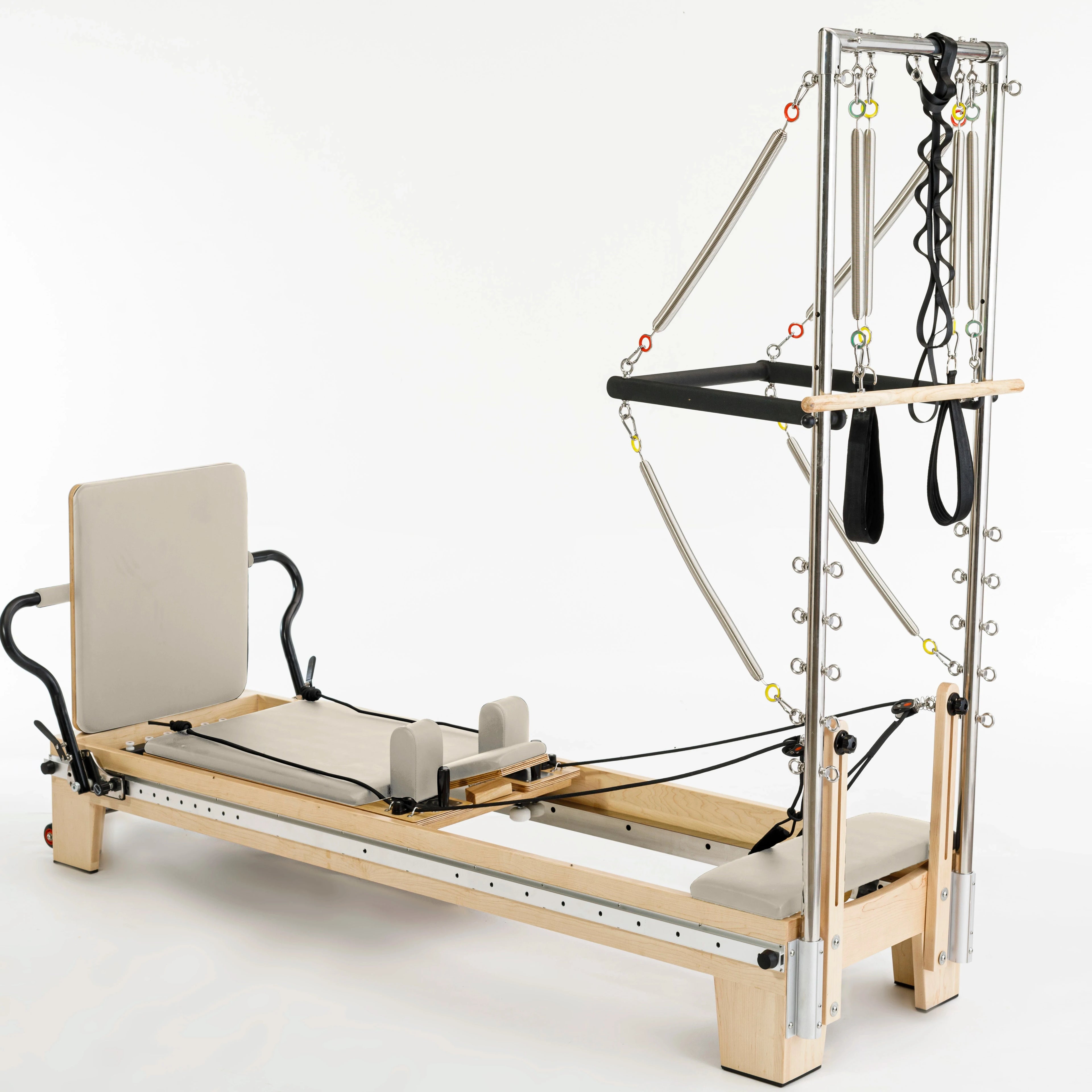 Vertical Maple Wood Pilates Bed Reformer Half Trapeze Wooden Pilates Reformer Tower