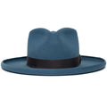 Ready to Ship Men Women Unisex 100% Wool Felt Wide Brim Turn up Fedora Hat Felt Trilby Gentleman Borsalino Hats