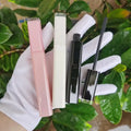Cosmetic Packaging Wholesale 15ml Square Shiny Black Empty Mascara Tube Eyelash Serum Bottle Silicone Brush