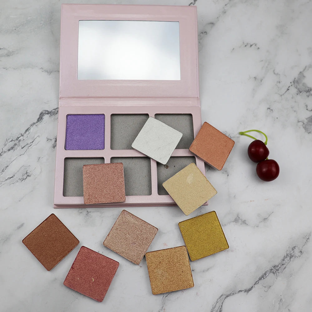 DIY Your Unique Highlighter Palette 4&6 Colors Highlighter Pans Private Label