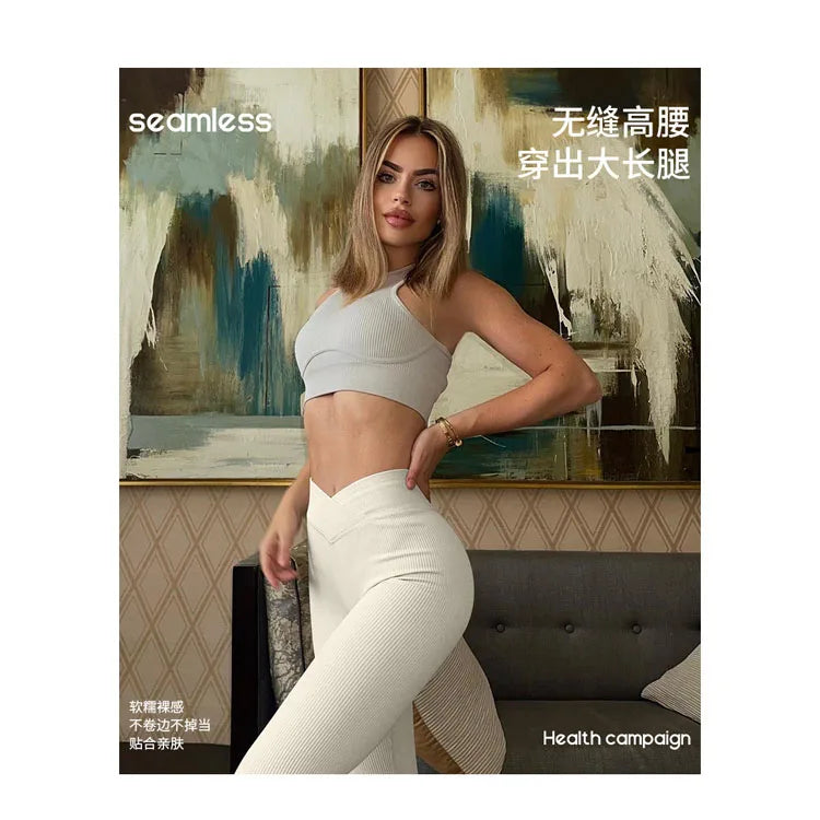 Wholesale 2024 Women Active Wear Leggings Yoga Pants Booty Scrunch Leggings Woman Leggings Scrunch Butt Ribbed Yoga Pants