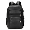 2025 New Student Big Sizes Logo Multi-Purpose Cheap Black Waterproof High School PU Leather Zipper Laptop Compartment Polyester