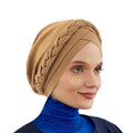 Wholesale Custom Logo Hair Accessories Solid Color Polyester Spandex Durag Braid Halo Turban Headwrap for Women Men