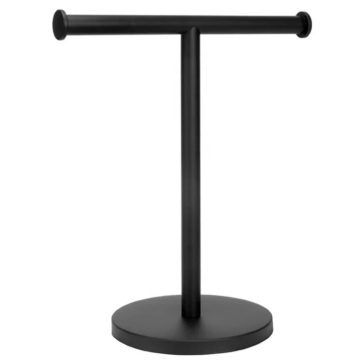 Bath Bar Hand Towel Holder Standing Matte Black T-Shape Towel Bar Rack Stand