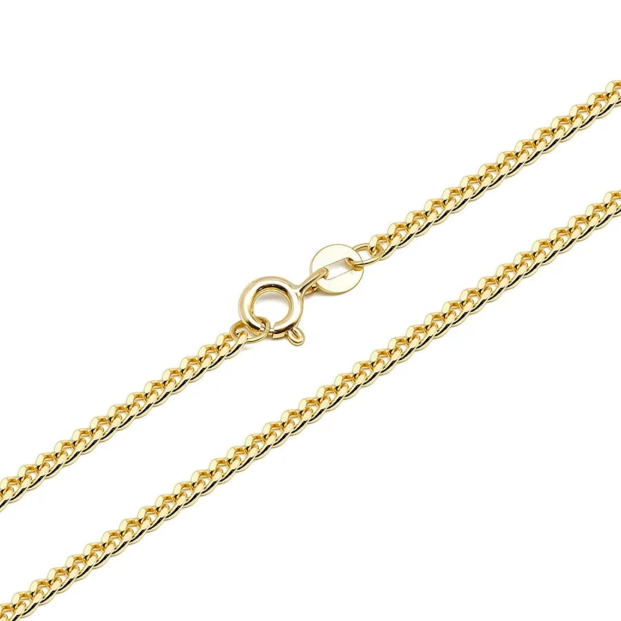 2.2mm Curb Link Corrente De Ouro Anillo De Oro Light Weight Oro Original Jewelry Jewelry Gold Chain Gold 18k Necklaces