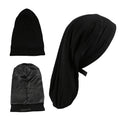 HZM-18298 Satin Lined Sleep Slouchy Cap Long Adjustable Bonnets Beanie Sleep Hair Cover Bonnet Gifts for Frizzy Hair Women