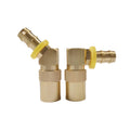 USA Standard 45 Degree Hose Barb Joint Low Pressure Push Lock Open Flow TSK313PL Mold Brass Coupling