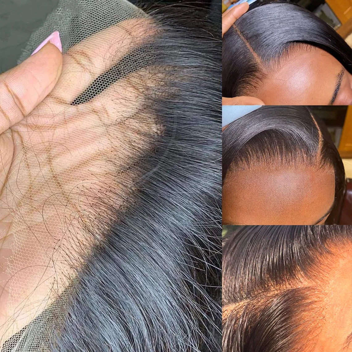 Cheap Cuticles Aligned Brazilian Human Hair Wigs for Black Women250% Density Bleached Knots 40 Inch Full Lace Human Hair Wig