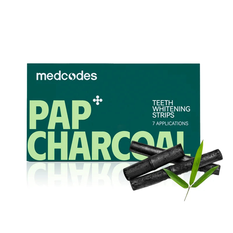 Private Label Black Strips Teeth Whitening Tiras Blanqueadoras Sabores PAP Charcoal Teeth Whitening Strips