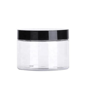 FACTORY CUSTOM 100ML PCR RECYCLED STACKABLE CANISTER EMPTY TRANSPARENT PET COSMETIC CONTAINERS LID BUTTER JARS for LOTION