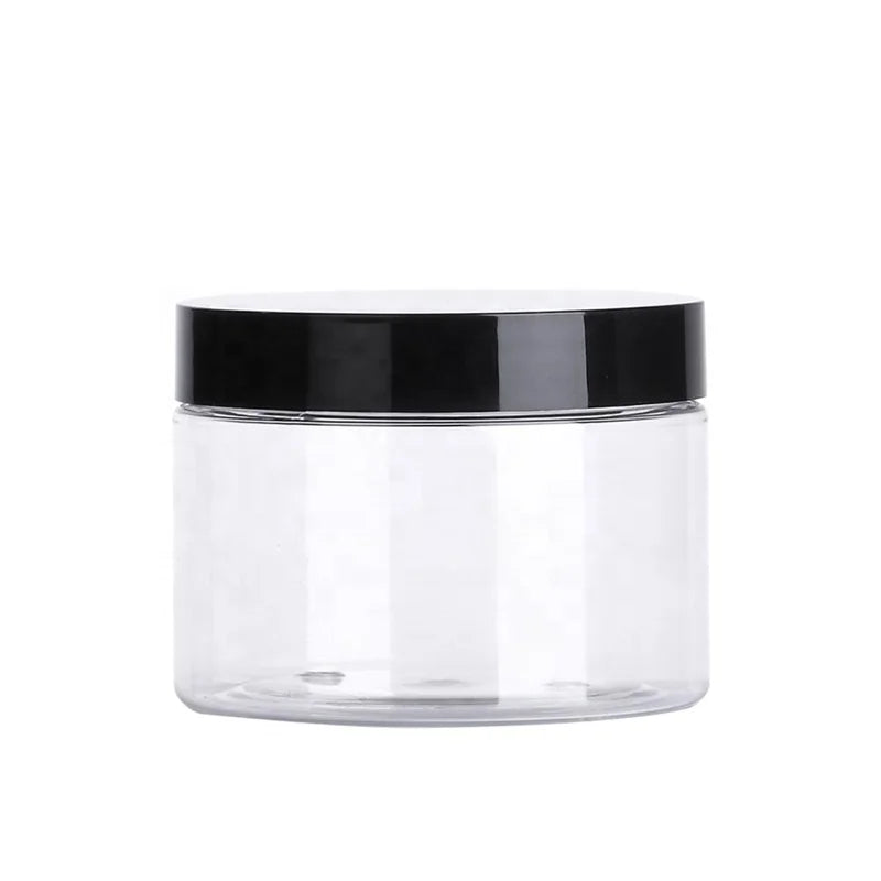 FACTORY CUSTOM 100ML PCR RECYCLED STACKABLE CANISTER EMPTY TRANSPARENT PET COSMETIC CONTAINERS LID BUTTER JARS for LOTION