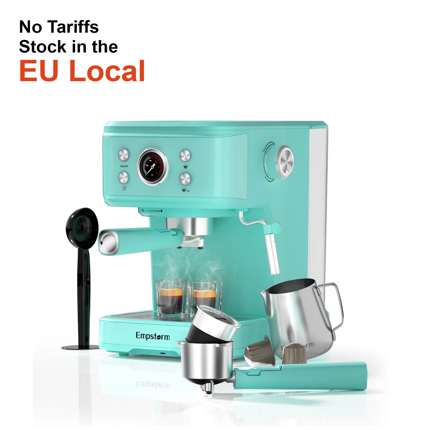 Empstorm Espresso Machine 20 Bar 1.5 L Water tank Can Make Milk Frother Steam Latte & Cappuccino Maker