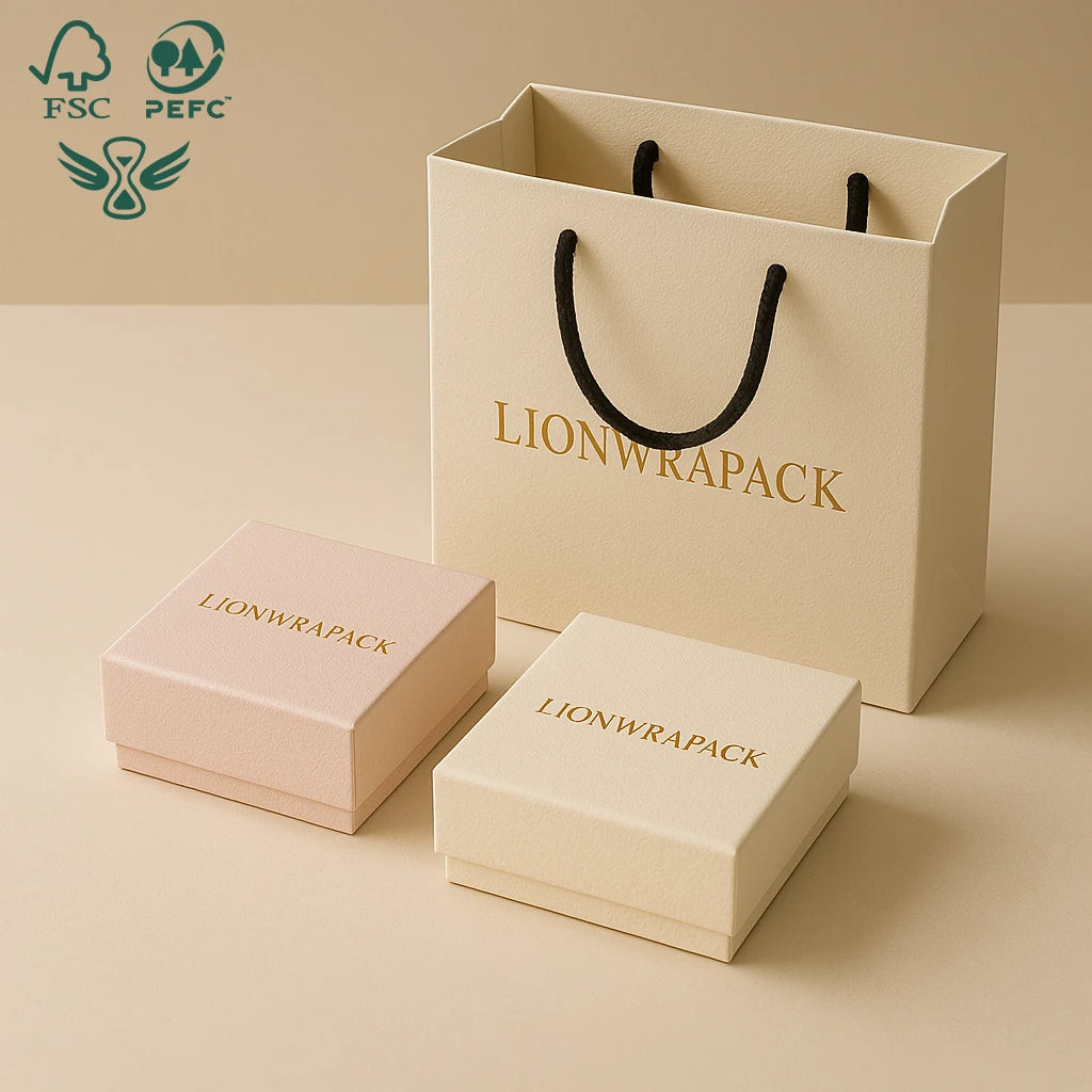 Lionwrapack Custom Logo Paper Jewelry Boxes Wholesale for Necklace Ring Earring Bracelet Gift Boxes Packaging