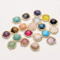 Newest Charming Micro Pave Cubic Zircon Crystal Quartz Natural Stone Pendant for Necklace Bracelet Design Women Jewelry