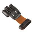 Linkboy Archery 3 Finger Gloves Leather in Black High Elastic Hand Protection Archery Protective Gloves for Hunting Shooting