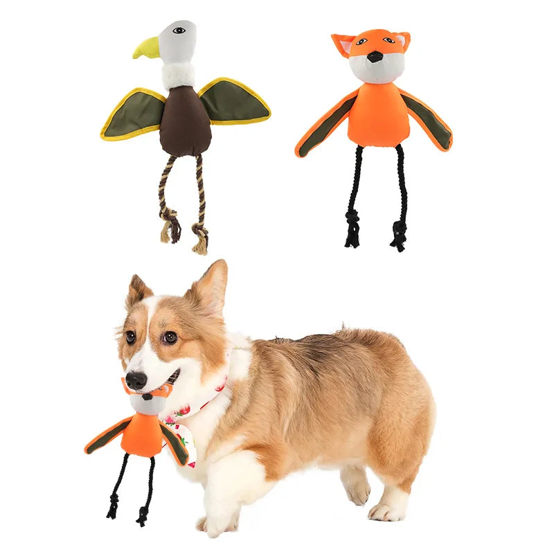 Durable Pet Toys for Small Medium Large Dogs Teething Canvas Rope Chew Toy Interactive Squeaky Dog Toy Wholesale