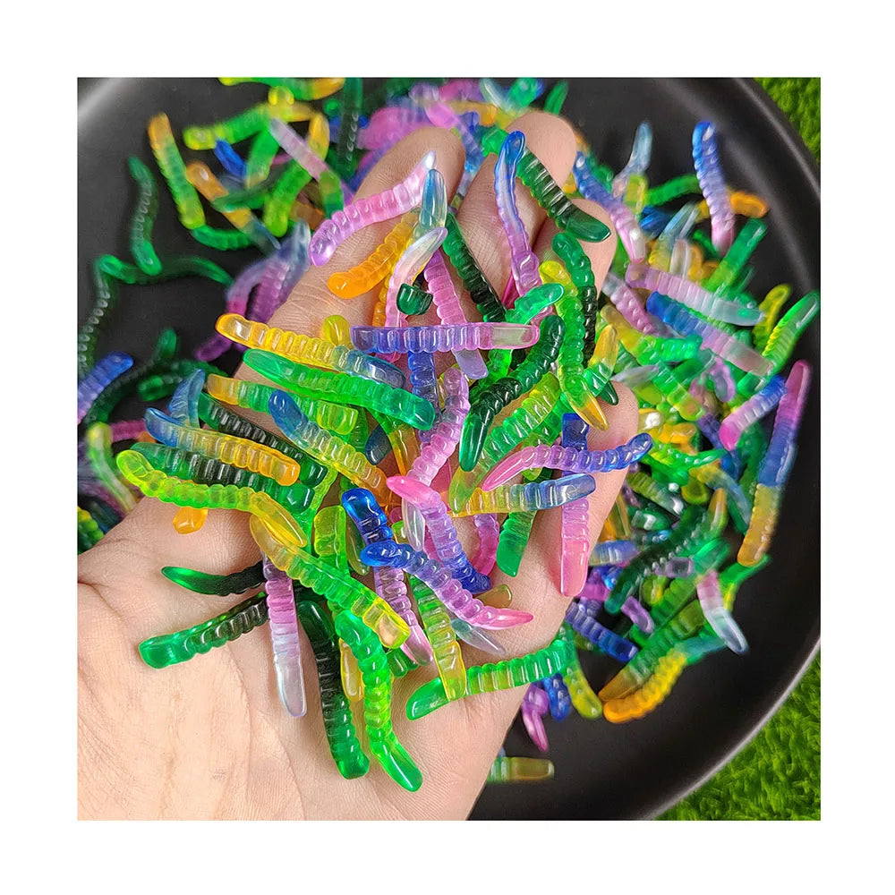 New Creative Rainbow Insect Acrylic Plastic Ornaments Figures for Scrapbooking Phone Case Jewelry Making Findings Supplier