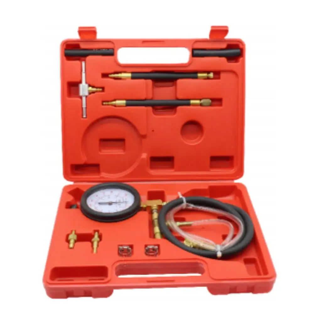 WZAUTO TU-112 Fuel Injection Pressure Test Gauge Set Universal Fuel Oil Engine Injection Pressure Test Kit Fittings Storage Case