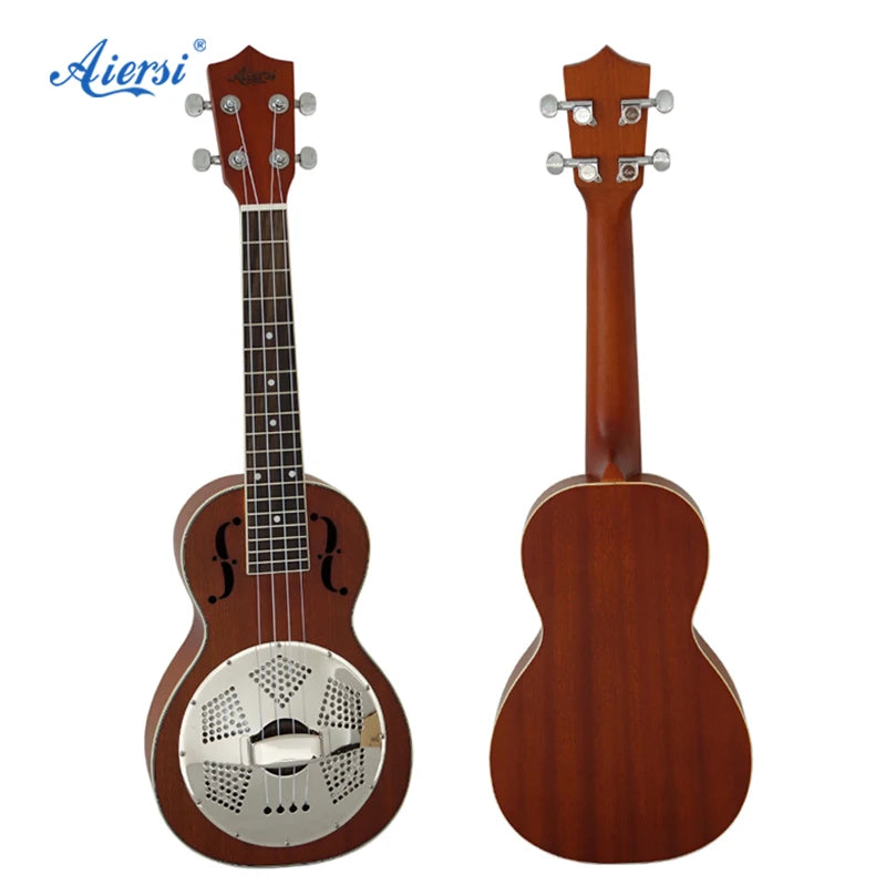 Wholesale Price Aiersi Brand Ukelele Mahogany Body 26 Inch Tenor Resonator Ukulele Custom logo String Instrument