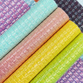 1.2mm Fashion Fine Glitter Faux Leather Plaid Embossed Artificial Leather Wool Bottom Material