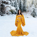 New Style European and American Women's Mercerized Cotton Maternity Dress Photography Dress