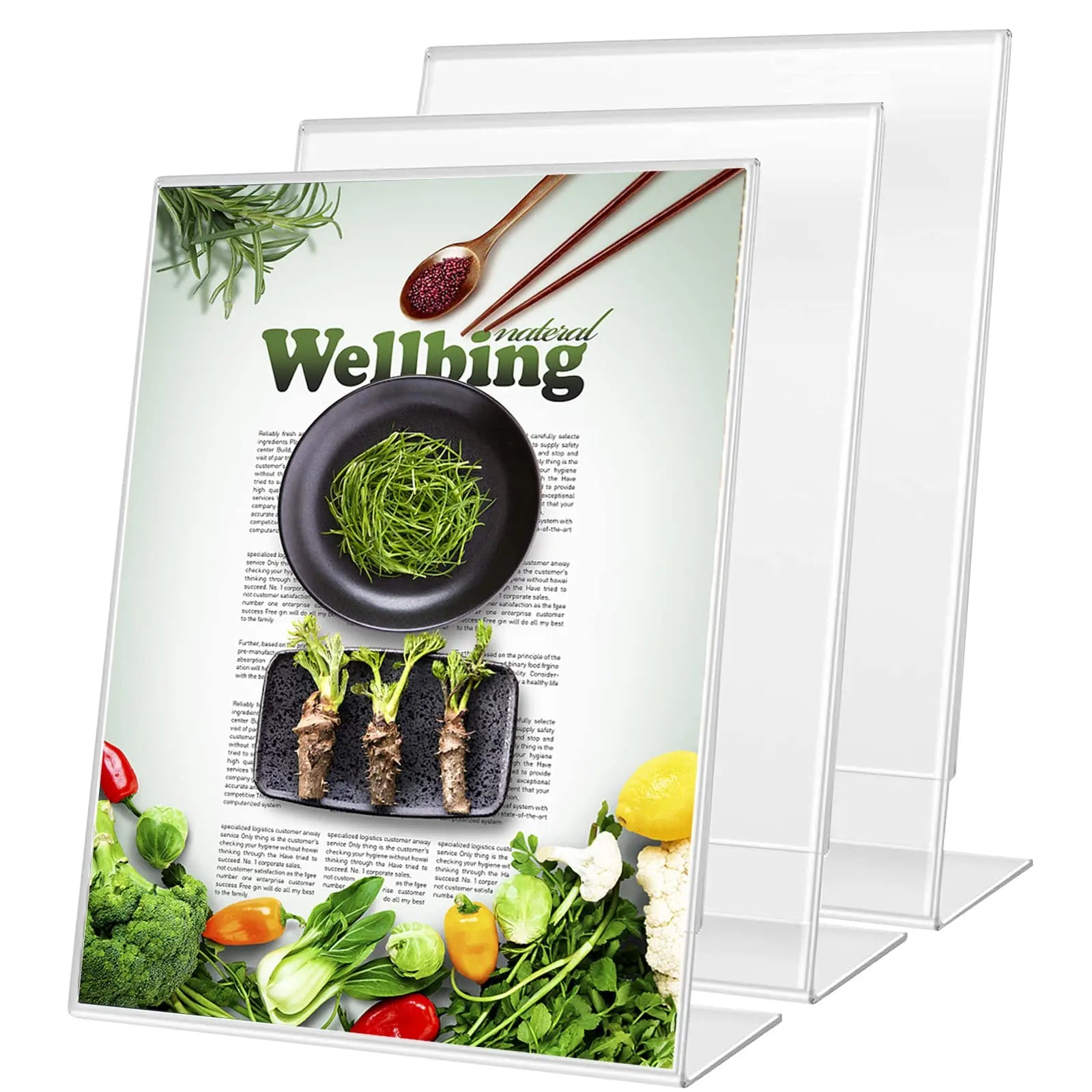 Hot Selling 8.5 X 11 Inches Clear Acrylic Sign Holder Polish Desktop Display Rack Stand for Table Menu for Home Office Use