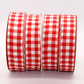New 50 Yard Double Face Taffeta Fabric 38mm 1.5 Inch Gingham Checked Plaid Ribbon for Garment Accessories