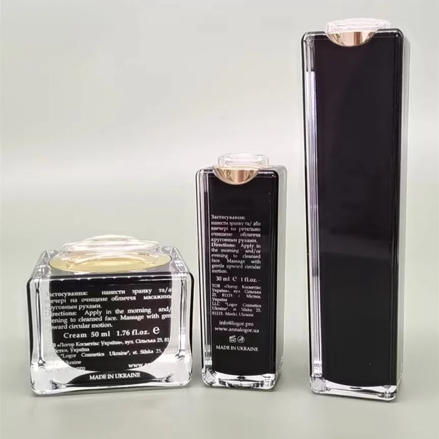 Customized Luxury Acrylic Double Wall 30ml 50ml 100ml Lotion Bottle Packaging Set Gold Cap Pump Bottle 15g 30g 50g Cream Jars