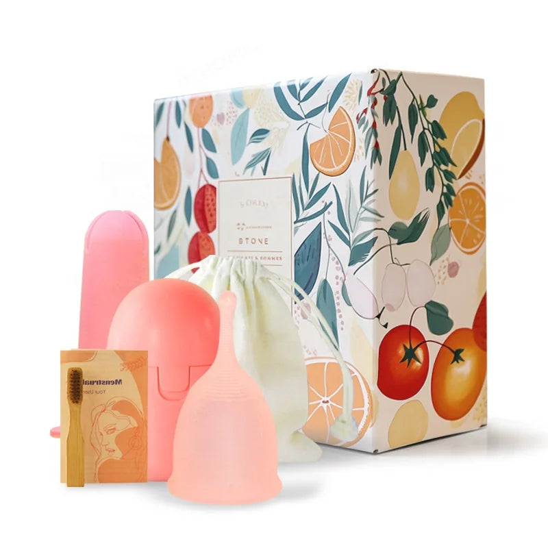 Eco-friendly Foldable Reusable Menstrual Cup Silicone Medical for Woman Period Machine Size 2024 Cleaner Kit Ring  Sterilizer