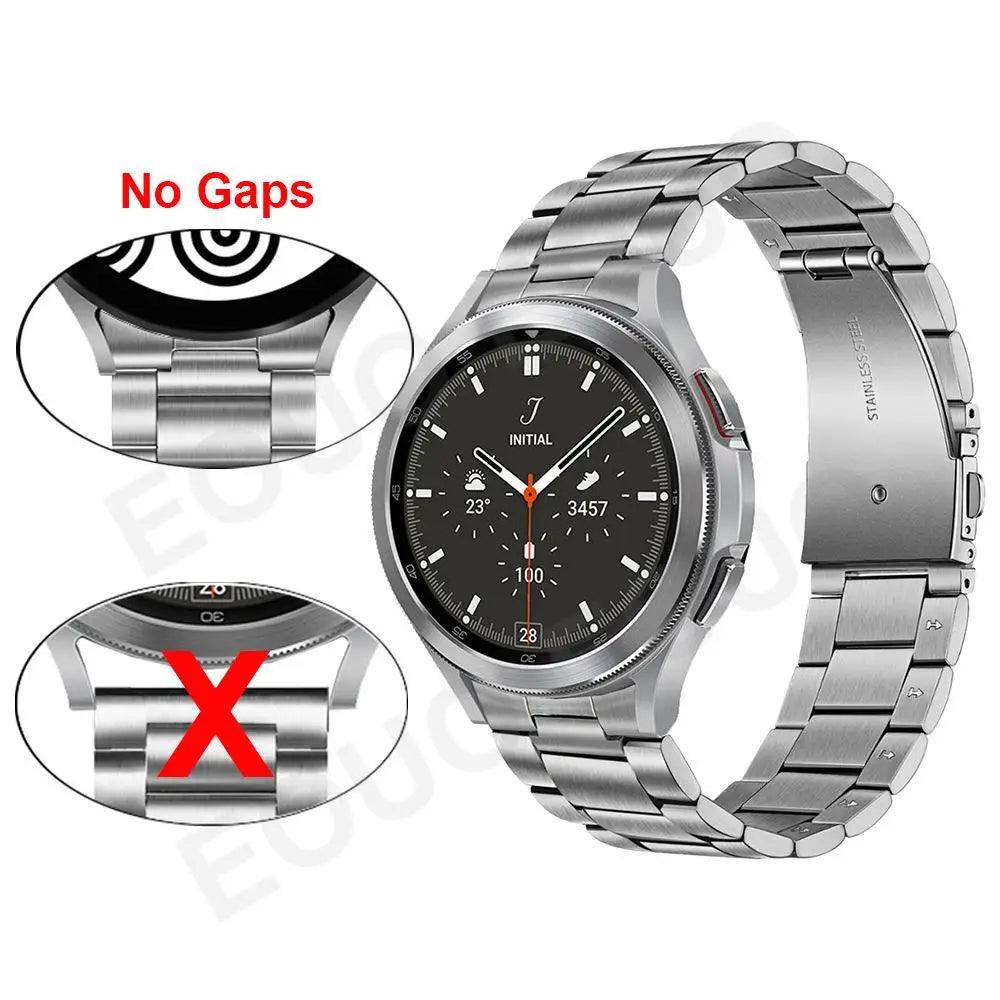 Hot Selling 316L Stainless Steel Watch Band for Samsung for Galaxy No Gap Curved End Breathable 44mm 20mm Strap 40mm Bands for