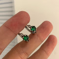 925 Sterling Silver Retro Zircon Chain Earrings 2022 New Female Niche Design Luxury Premium Earrings