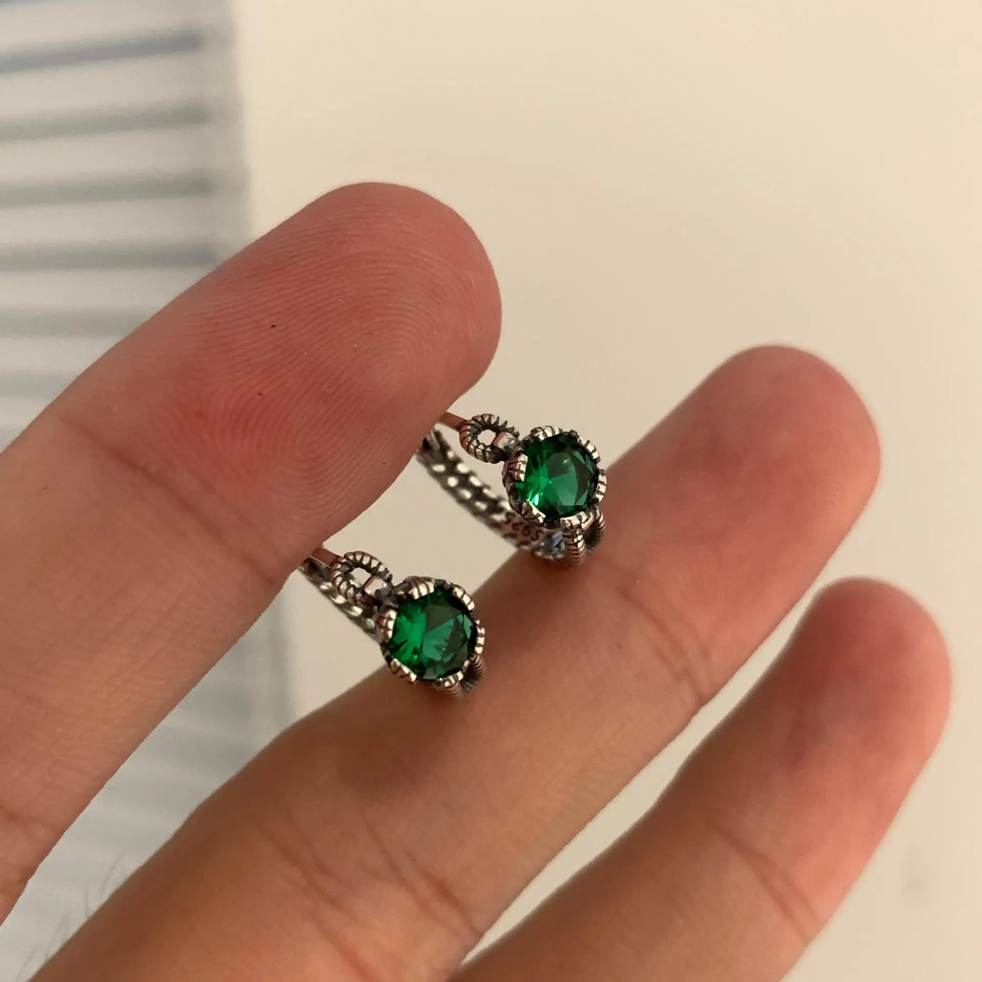 925 Sterling Silver Retro Zircon Chain Earrings 2022 New Female Niche Design Luxury Premium Earrings