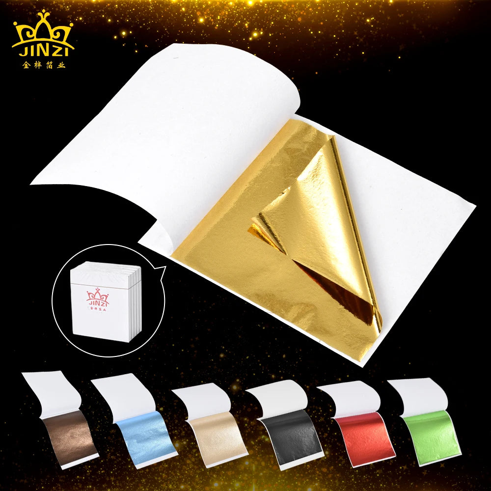 9*9cm 100 Sheets/Pack Renovation Nail Art DIY Painting Decor Premium Gold Imitation B Gold Foil Sheets