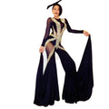 Black Hollow Out Rhinestone Wide Leg Jumpsuit Ladies One Piece Bodysuits Women Club Rompers Party Prom Bodycon Jumpsuits