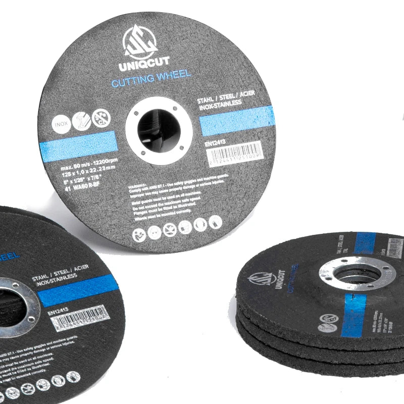 5-Inch (125x1.0x22.23mm) MPA-Certified Durable Cut Off Wheel for Metal/Stone/Stainless Steel