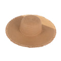 Summer Woman Straw Hat Solid Color Wide Brim Dome Sun Hat Fringe Beach Cap Foldable
