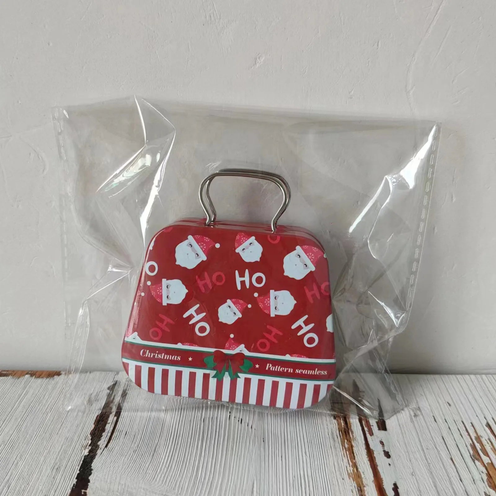 Custom Small Handbag Shaped Tin Box Metal Boxes Food Grade Cookie Metal Box Christmas Tin Can for Sweets Cake Packaging