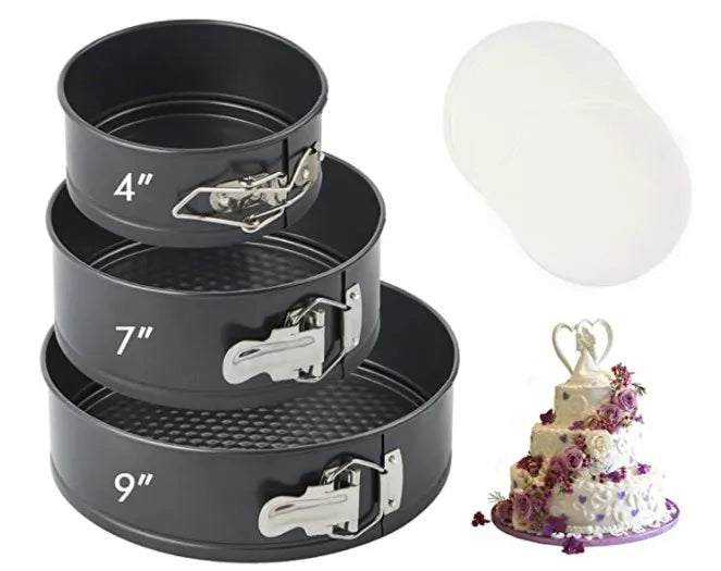 4 Inch7 Inch9 Inch Nonstick Round Cake Pan Bakeware Cheesecake Set for Baker and Baking Enthusiast