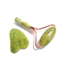 HZ Hot Selling OEM Private Label Anti Aging Jade Stone Massage Set Gua Sha Xiuyan Jade Jade Face Roller with Box
