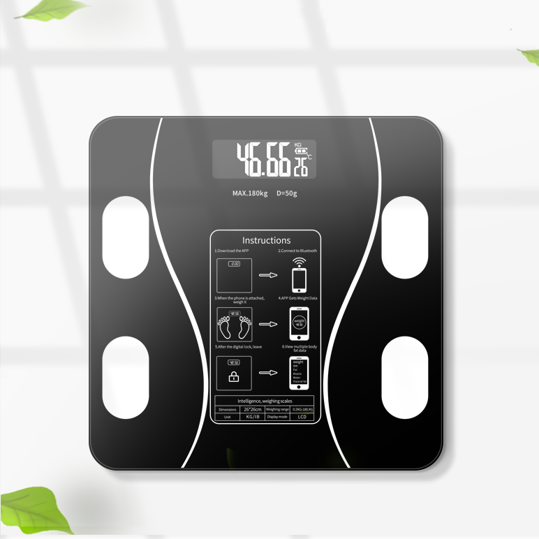 Digital Bathroom Smart Weight BMI Scales Battery Charge Body Analysis Weighing Body Fat Weight Scale