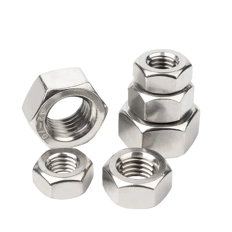 Factory Stock DIN934 Carbon Steel Hex Nuts Zinc Plated Essential Nuts in 4.8/ 6.8/ 8.8/ 10.9/ 12.9 Sizes for Industrial Use