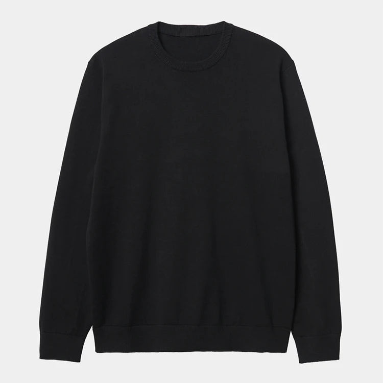 Custom Cotton Knit Cable Sweaters Long Sleeve Crew Neck Winter Solid Knitwear Jumper Knitted Men's Sweaters