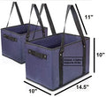 Collapsible Grocery Tote Bag with Durable Cardboard Bottom Reinforced Shopping Container for Picnics & Other Uses