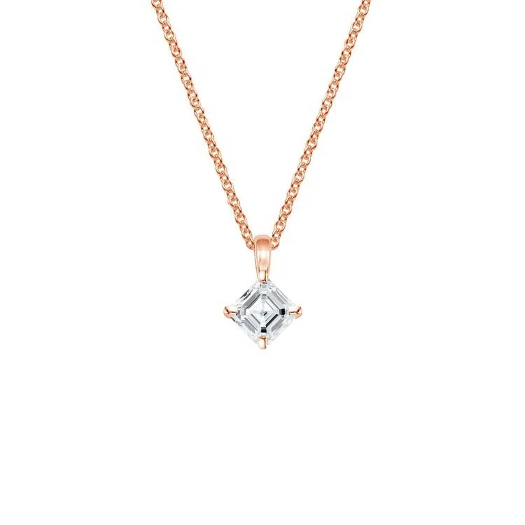 Christmas Gift 2024 Trendy Hot Sale 14K 18k Gold Chocker Asscher Cut Diamond Lab Grown Diamond Necklace