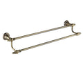 Beelee BA7102A Bathroom Accessories Brass Double Towel Bar Wall Mounted Towel Holder Antique Brass Towel Rack