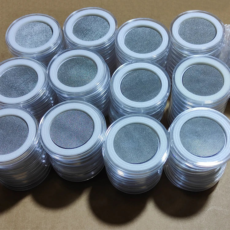 Laser LOGO FREE Stainless Steel 51 53 53.5 58 58.5mm Coffee Puck Screen with clear Plastic case