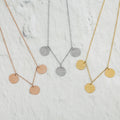 Stainless Steel Shining Bling Bling Round Pendant Necklace Irregular Design for Beach Fashion Jewelry Girls